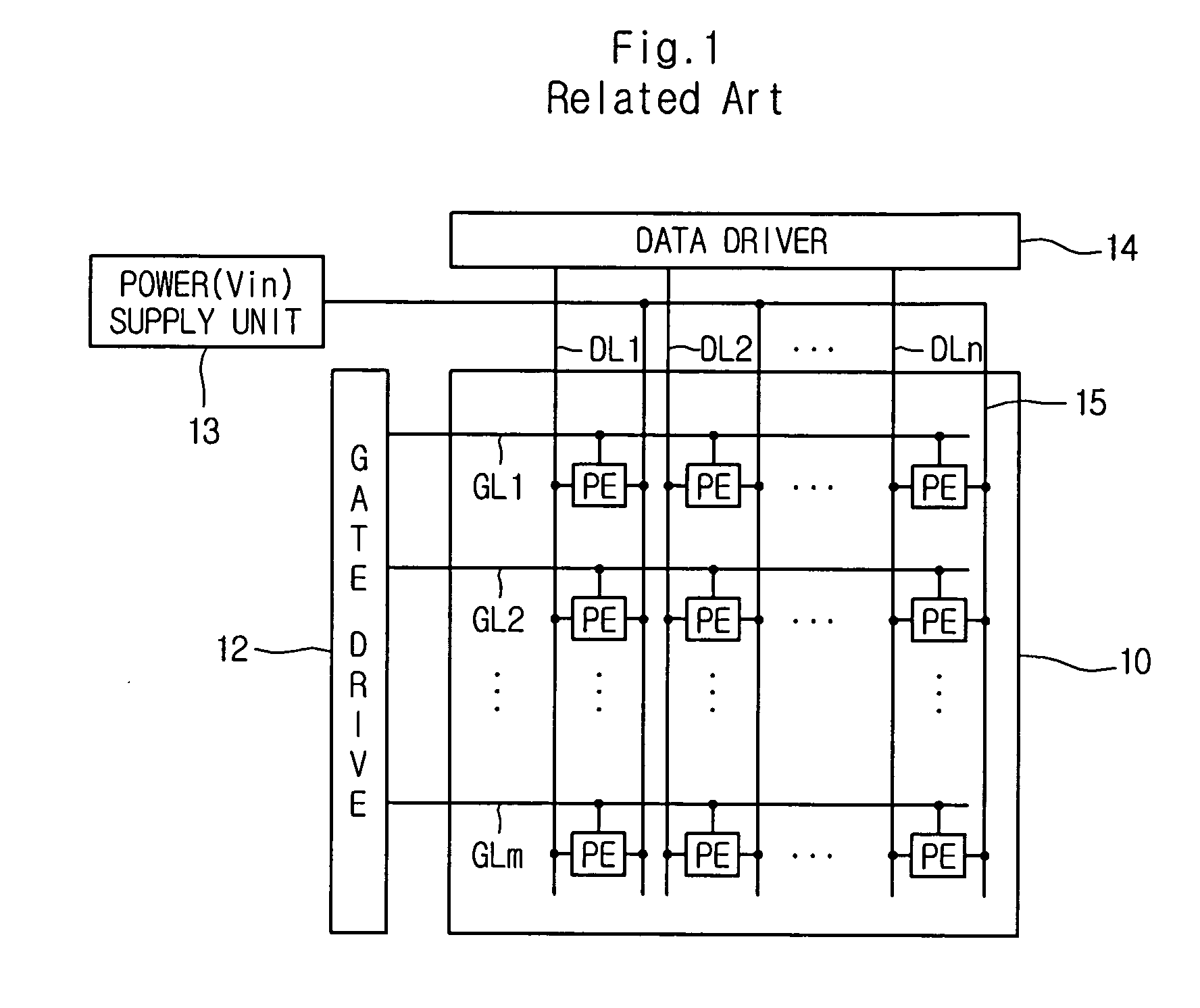 Active matrix organic light emitting display panel