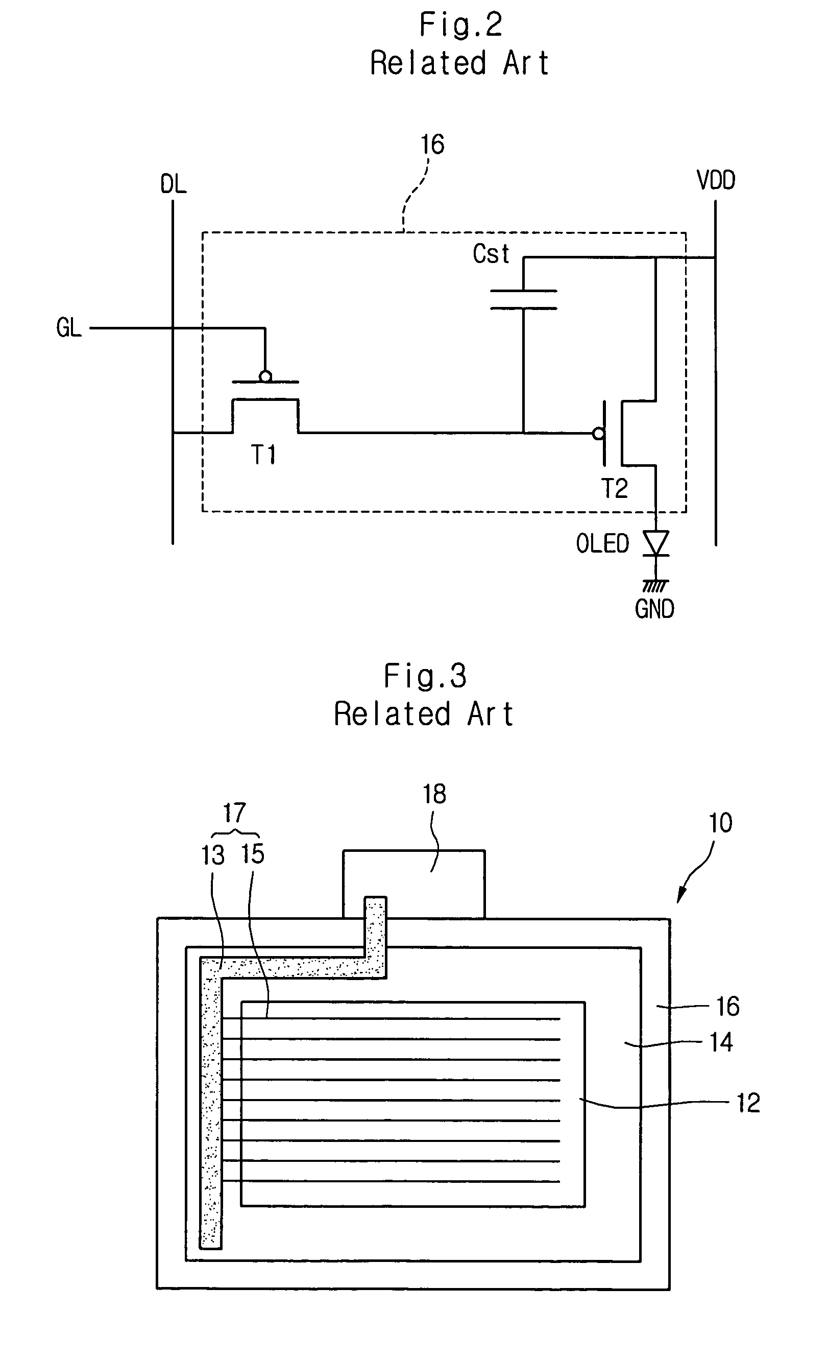 Active matrix organic light emitting display panel