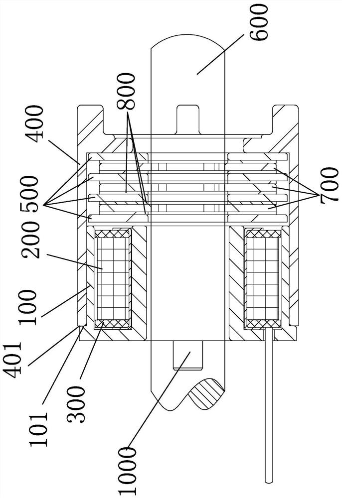 Electric supporting rod electromagnetic brake