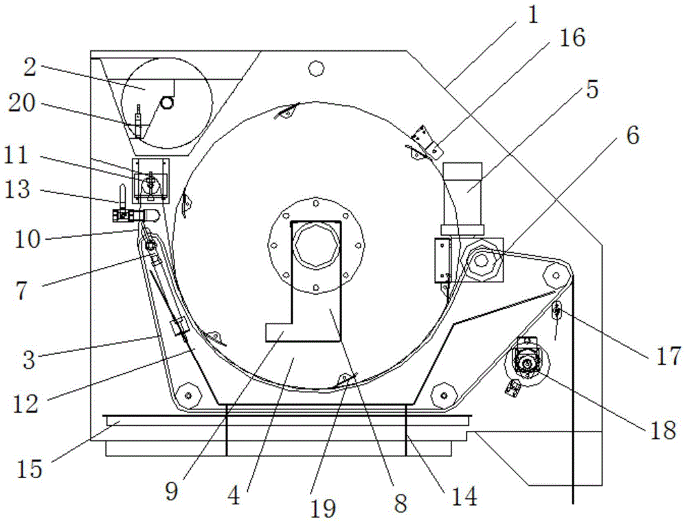 Vertical cyclic tape filter