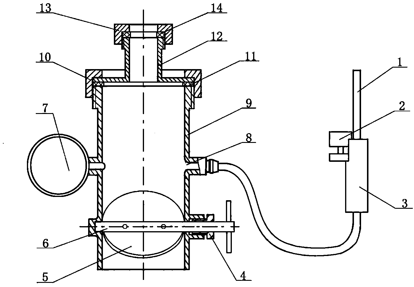 Tube orifice diameter variable spliced sampling instrument