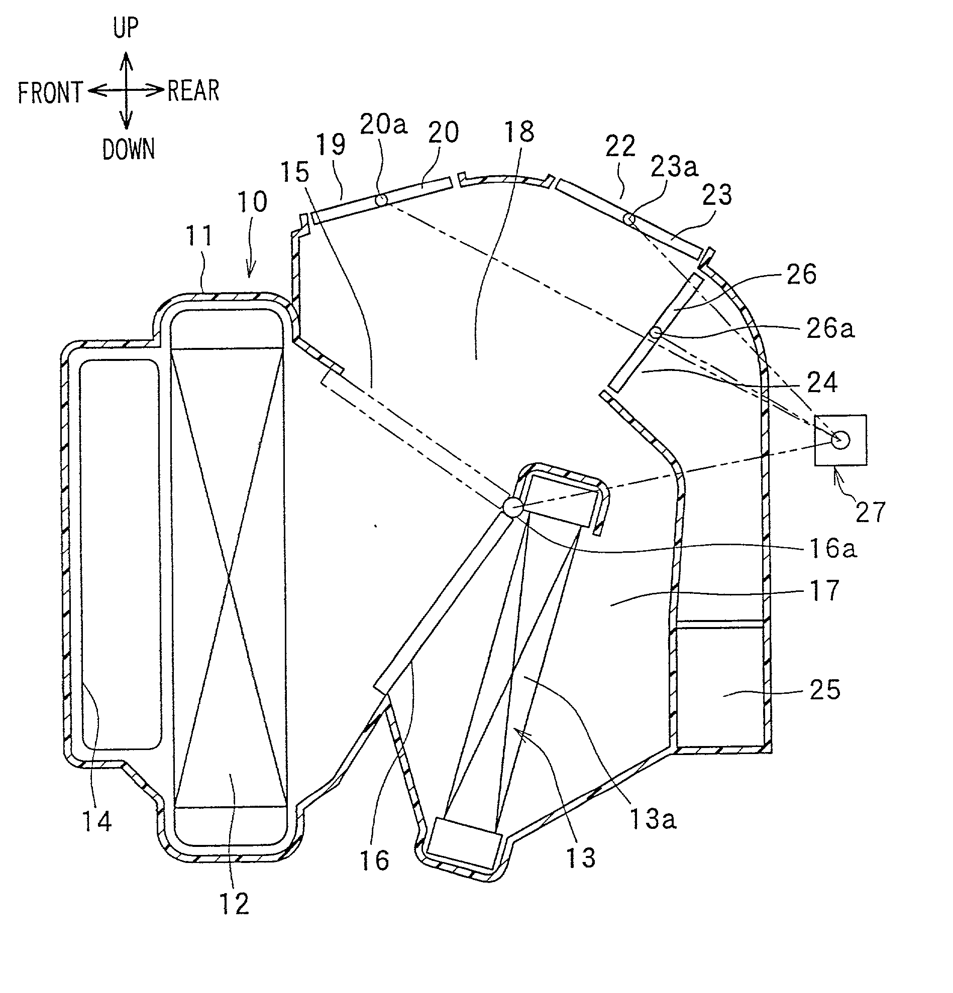 Air conditioner with door driving system