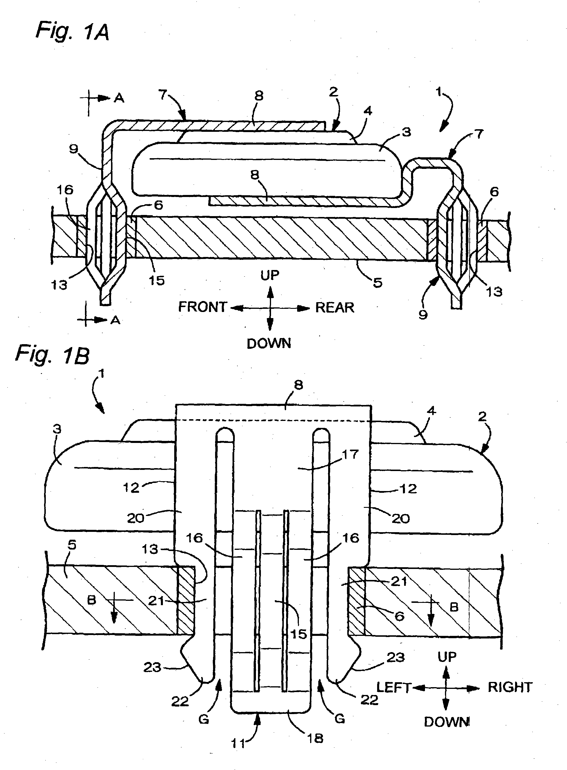 Battery provided with terminals