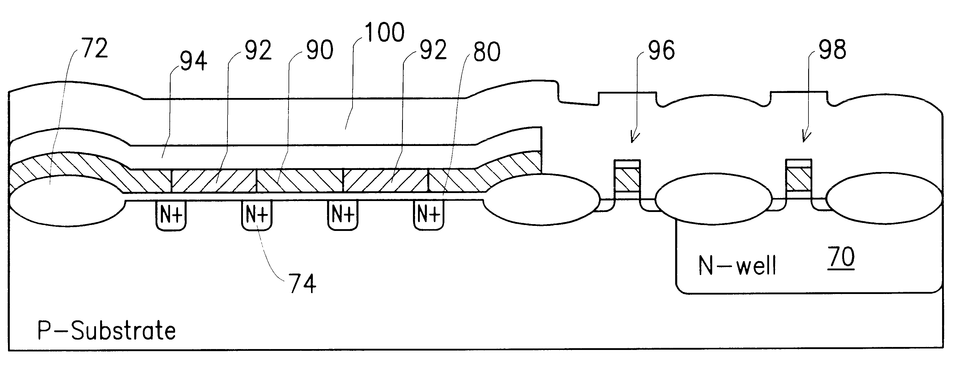 Variable work function transistor high density mask ROM