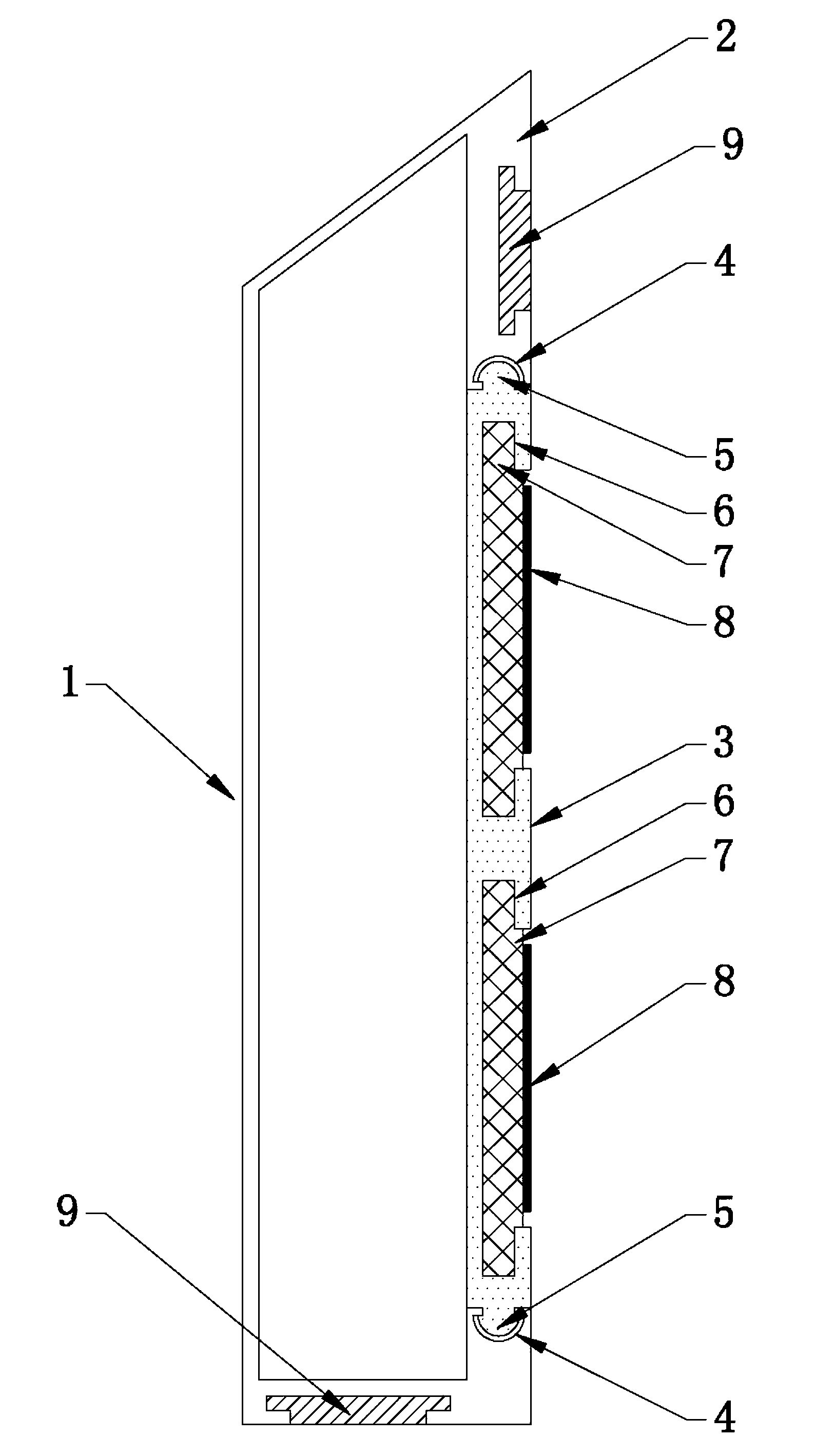 Split-structure bottom surrounding sealing stripe of tobacco equipment