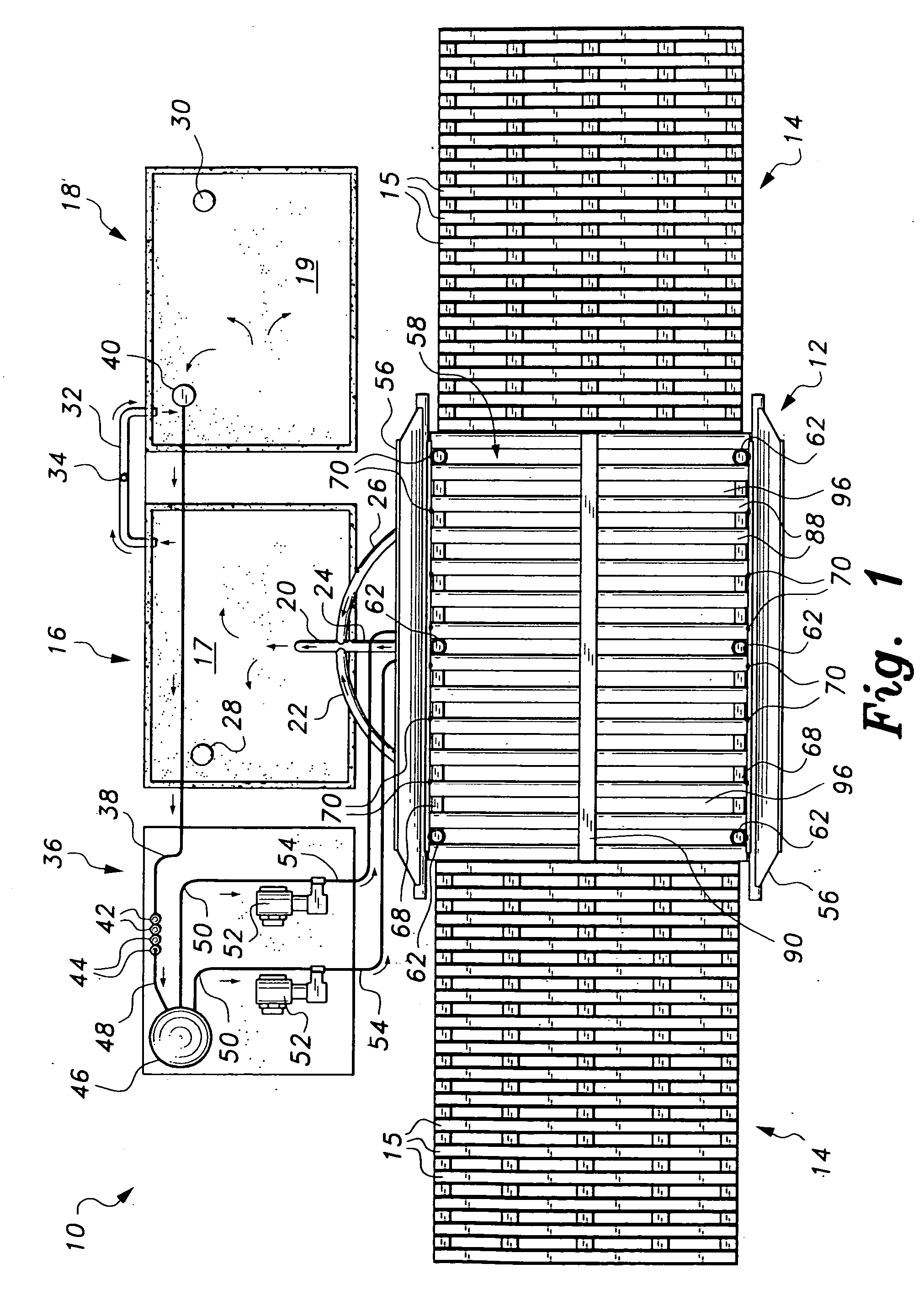 Water recycling, high-pressure spray tire wash system