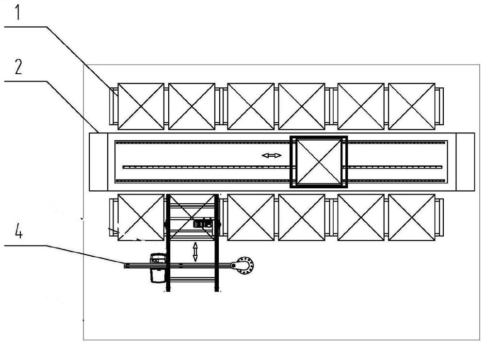 Integrated stacking device for narrow space