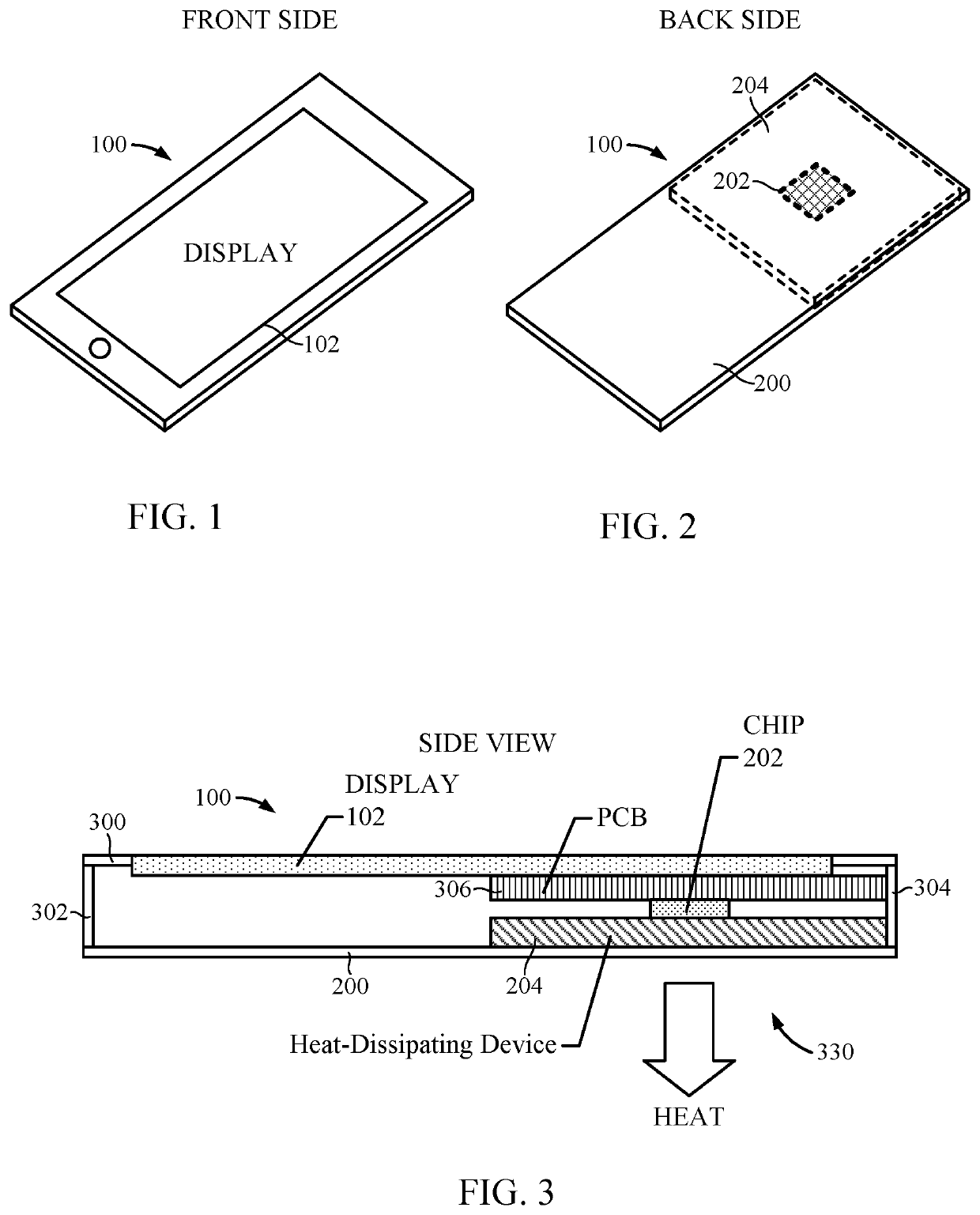 Heat-dissipating device with interfacial enhancements