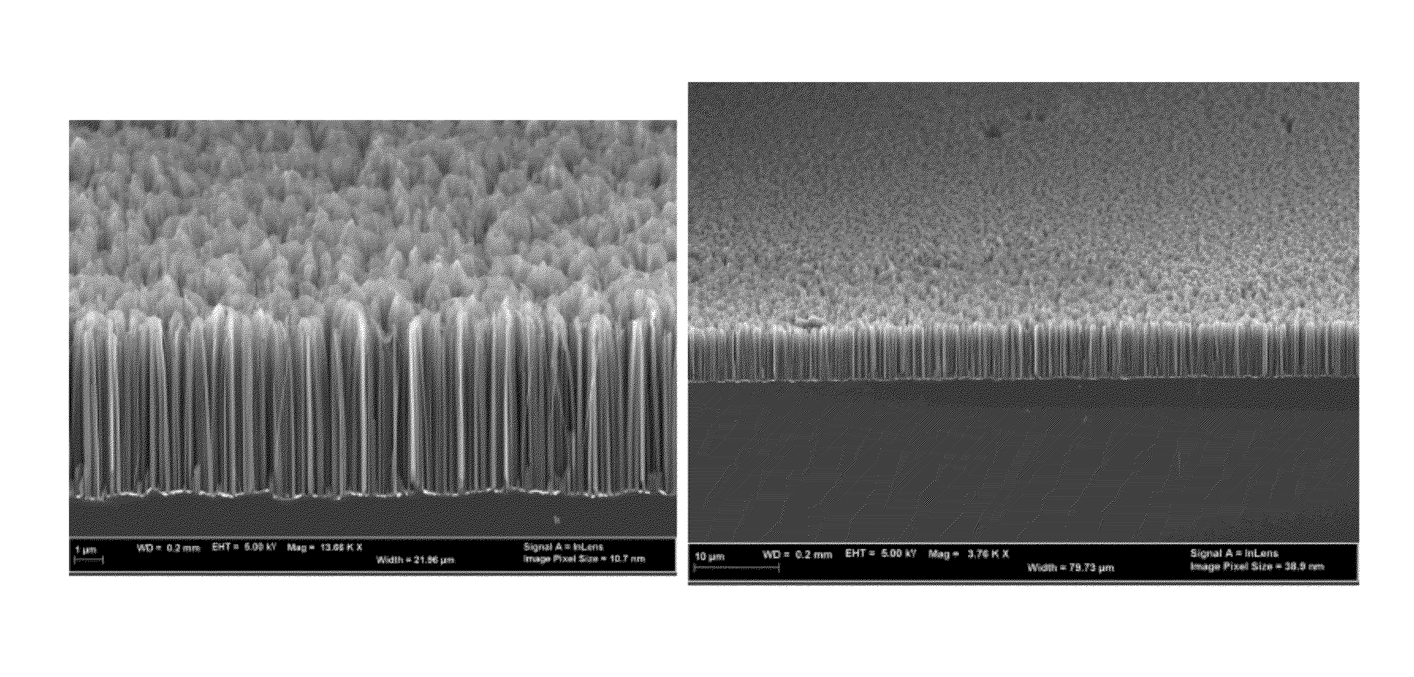 Process for fabricating nanowire arrays