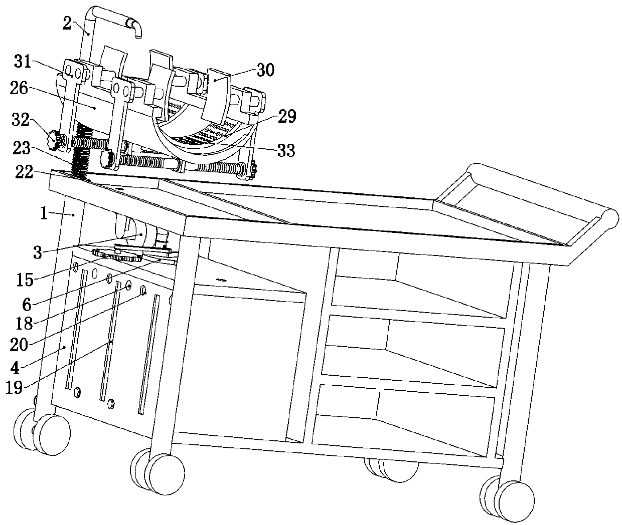 Dressing changing vehicle for surgical nursing