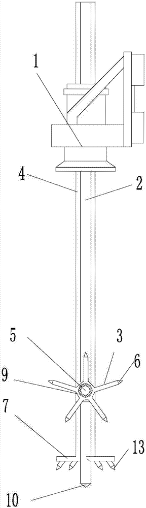 Vertical cement mixing pile forming device and forming construction method