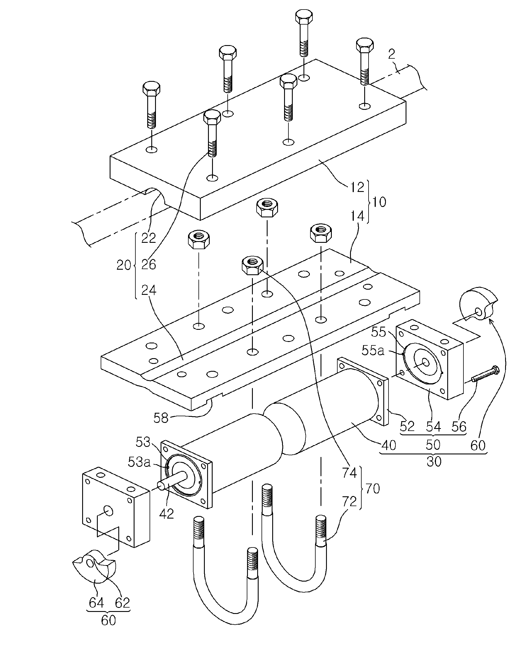 Device for removing ice and snow from power transmission line