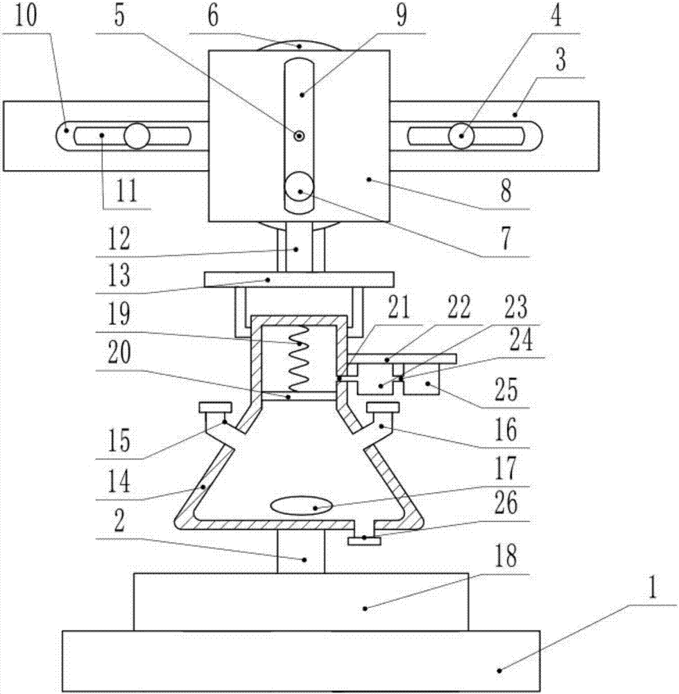 Mixing and shaking-up device for chemical reagents