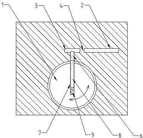 Concealed type rotary lock cylinder and unlocking key