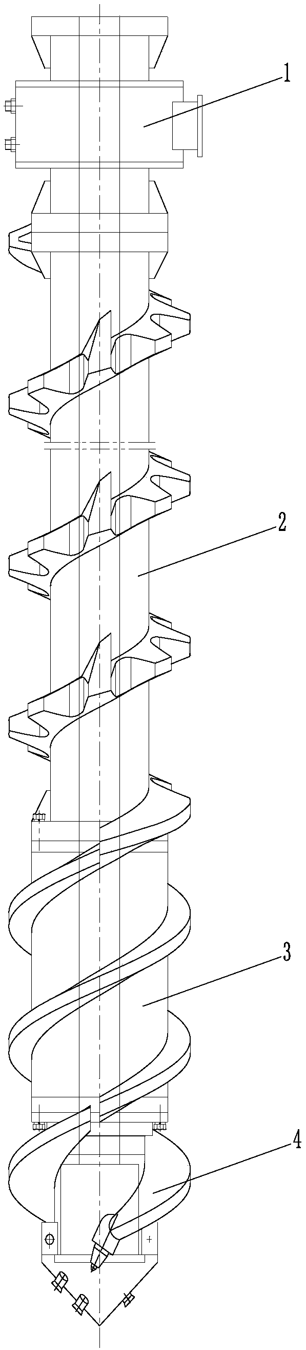 Screw-extruded submerged-hole rock-socketing device and pile-forming method