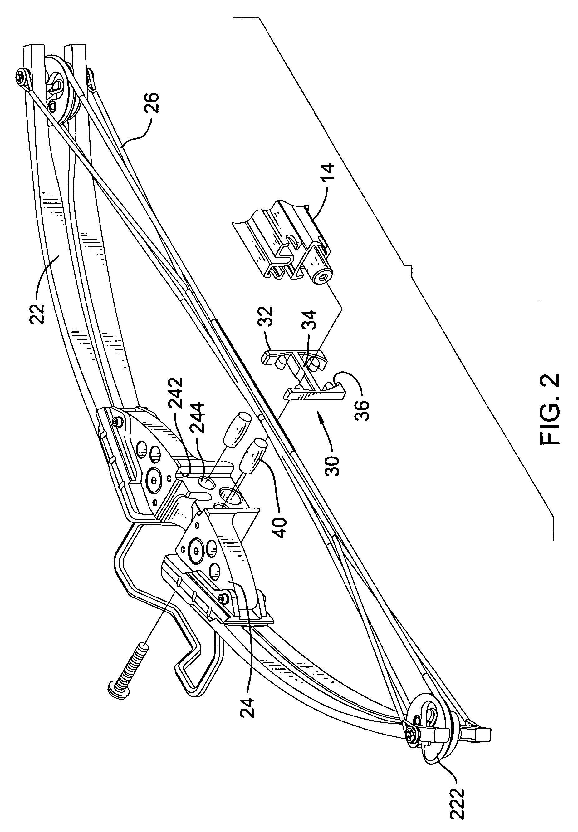 Crossbow with a vibration-damping device