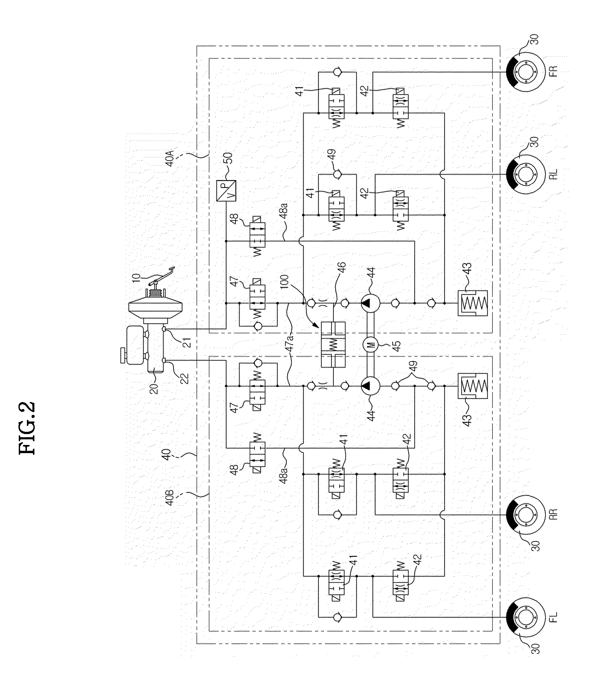 Pressure damping device for brake system