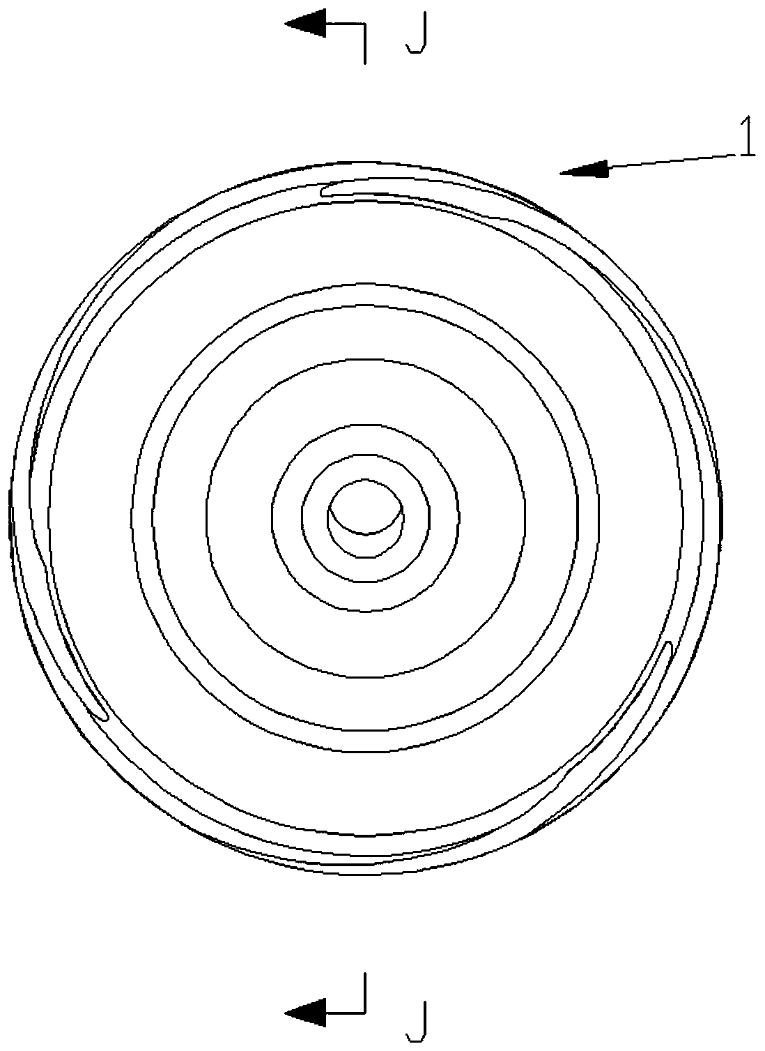 Valve seat and spiral planar inlet nozzle