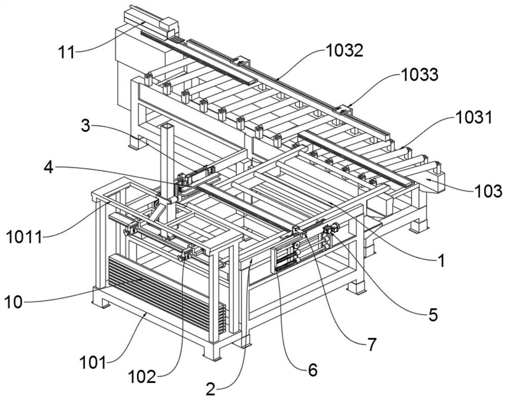 Integrated door pocket processing production line