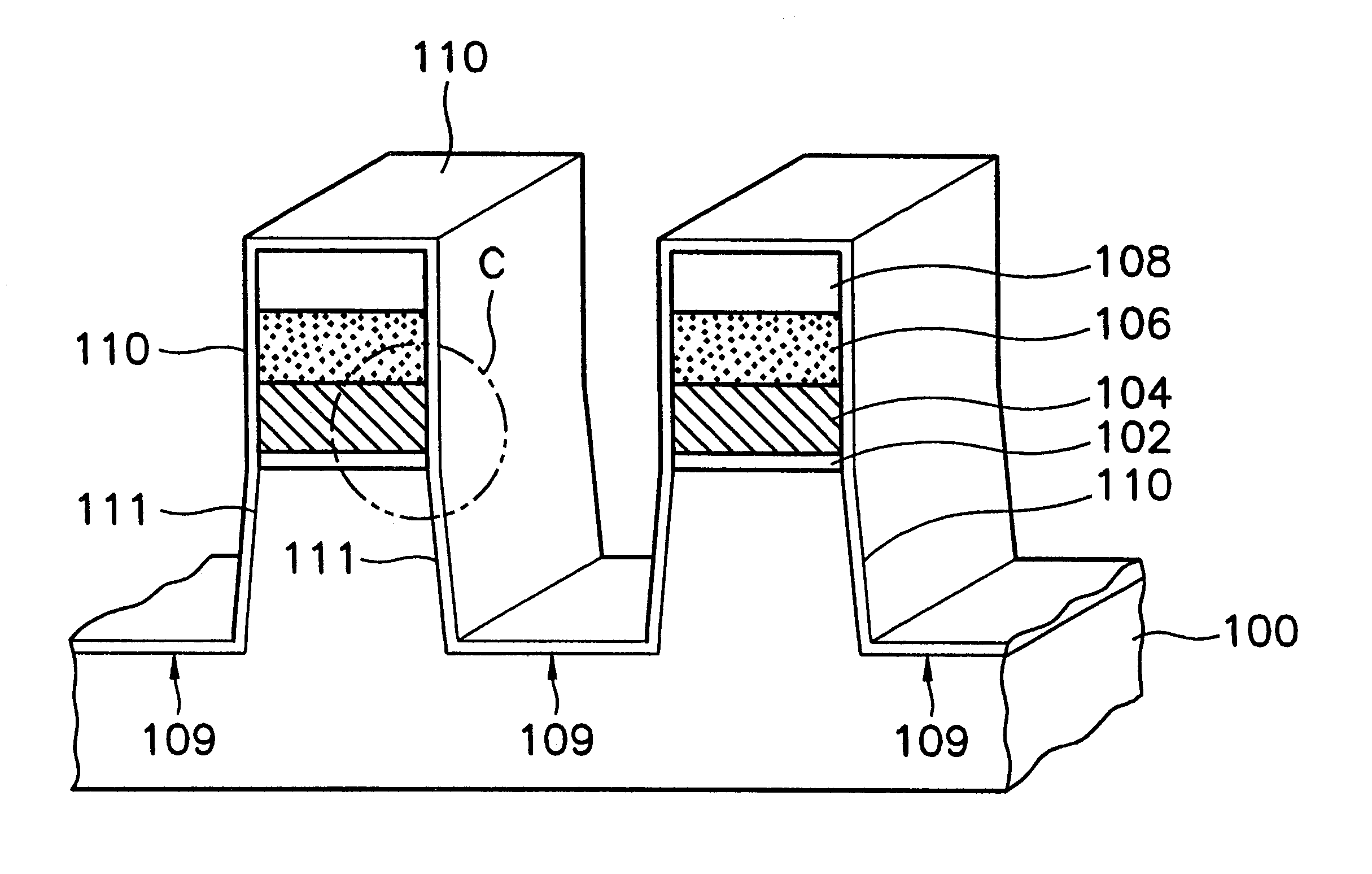 Method for self-aligned shallow trench isolation and method of manufacturing non-volatile memory device comprising the same