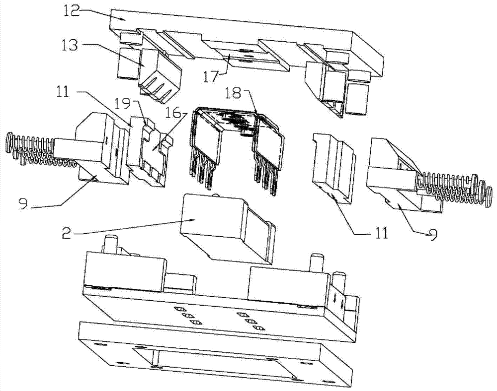 Laminating device and laminating method of U-shaped laminated busbar