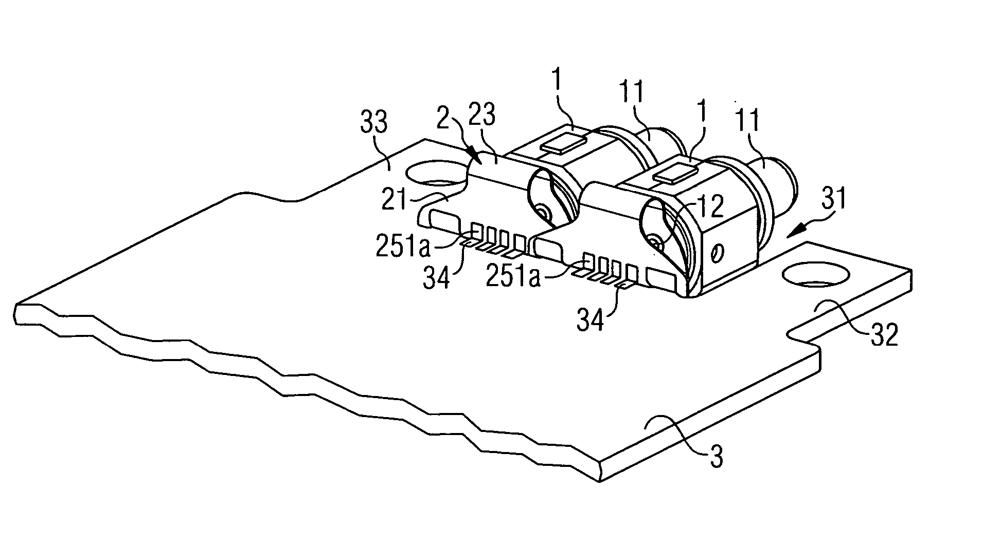 Arrangement for connecting the terminal contacts of an electronic component to a printed circuit board and conductor support for such an arrangement