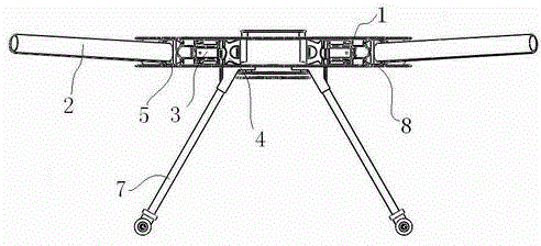 A foldable tilted aeromodel support component