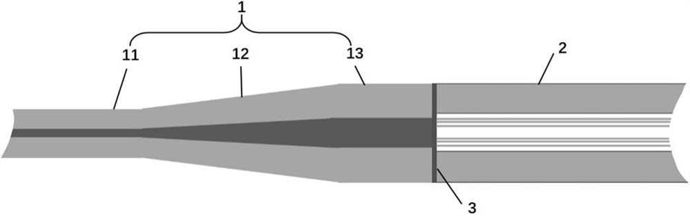 Optical fiber mode field adapter assembly and preparation method thereof