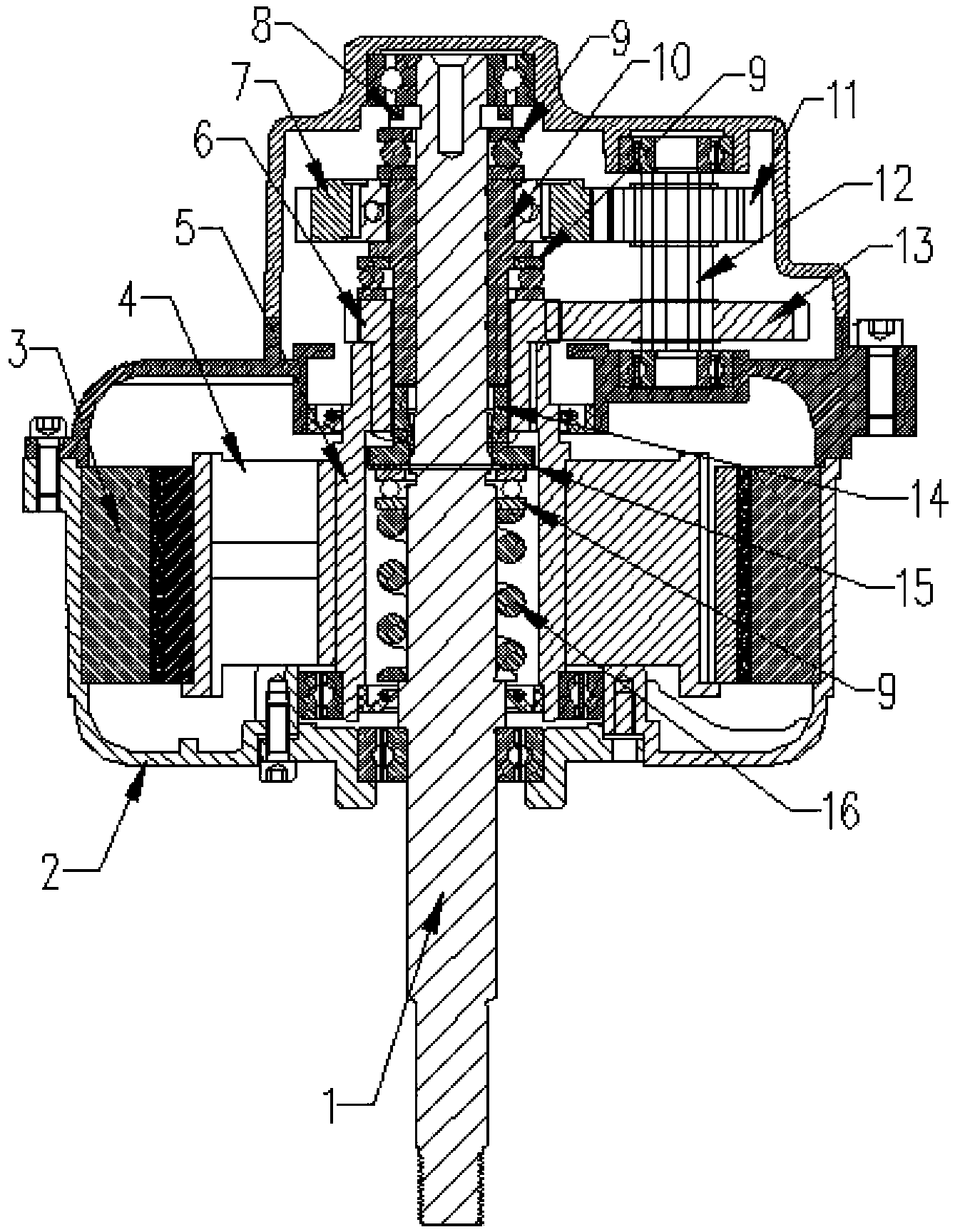 Driving motor for electric car