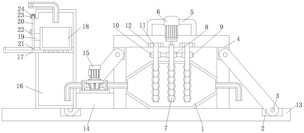 Advanced treatment device capable of effectively removing printing and dyeing wastewater