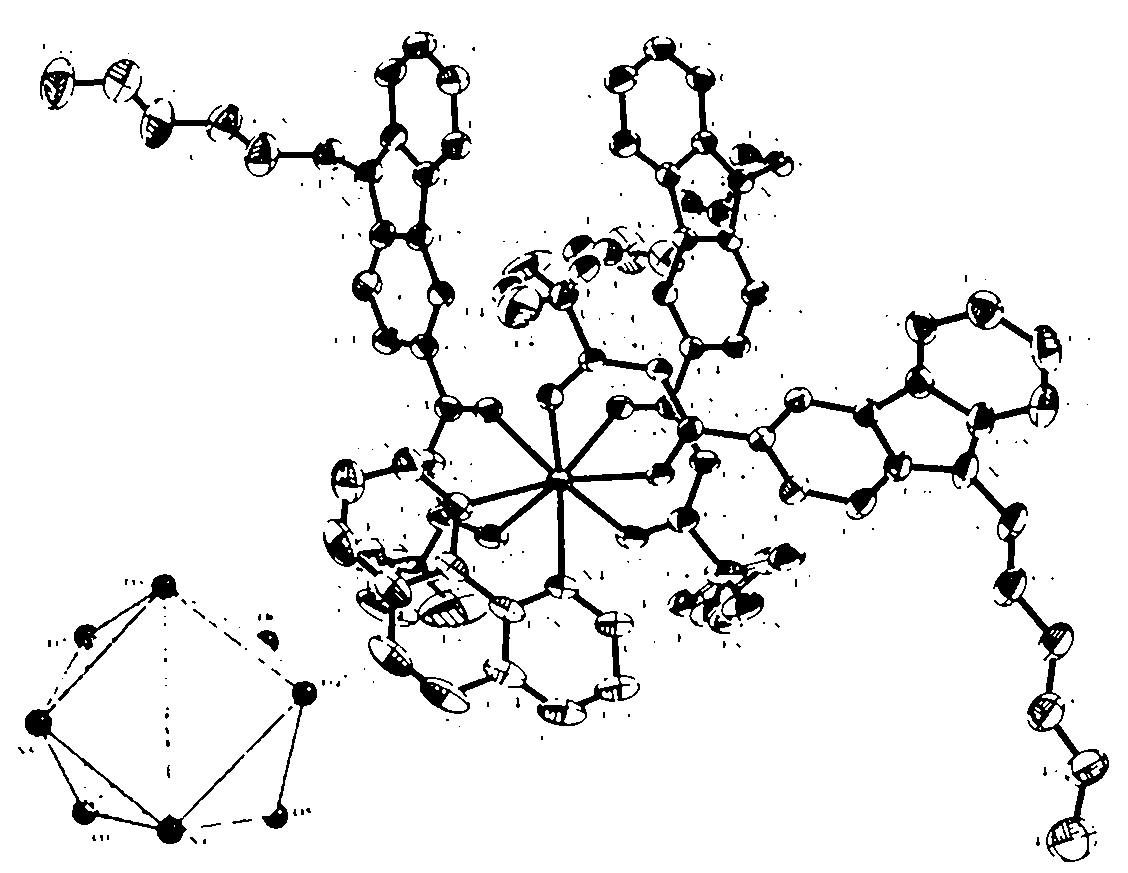 Rare earth compound two-photon absorption material and preparation method thereof