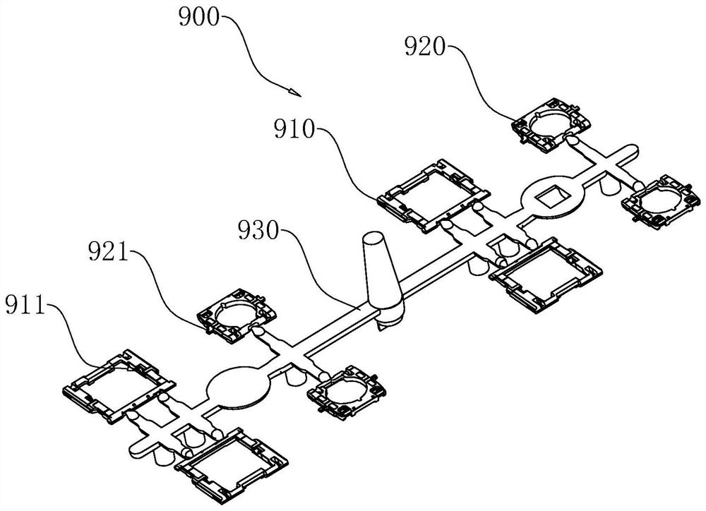 Efficient scissor foot assembling equipment