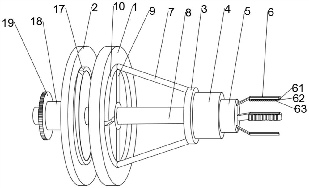 An automatic rotating clamping device for an industrial robot