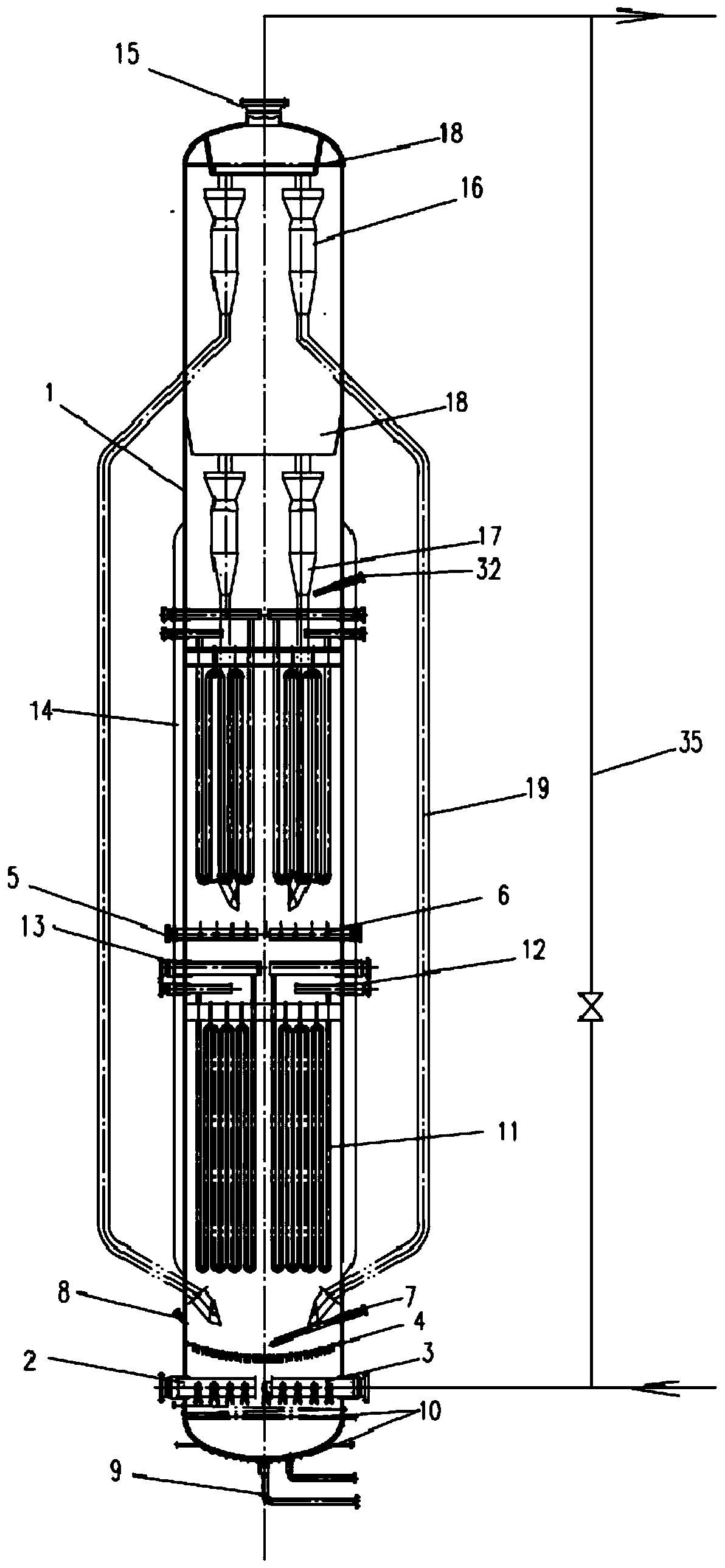 Fischer-Tropsch synthesis fluidized bed reactor