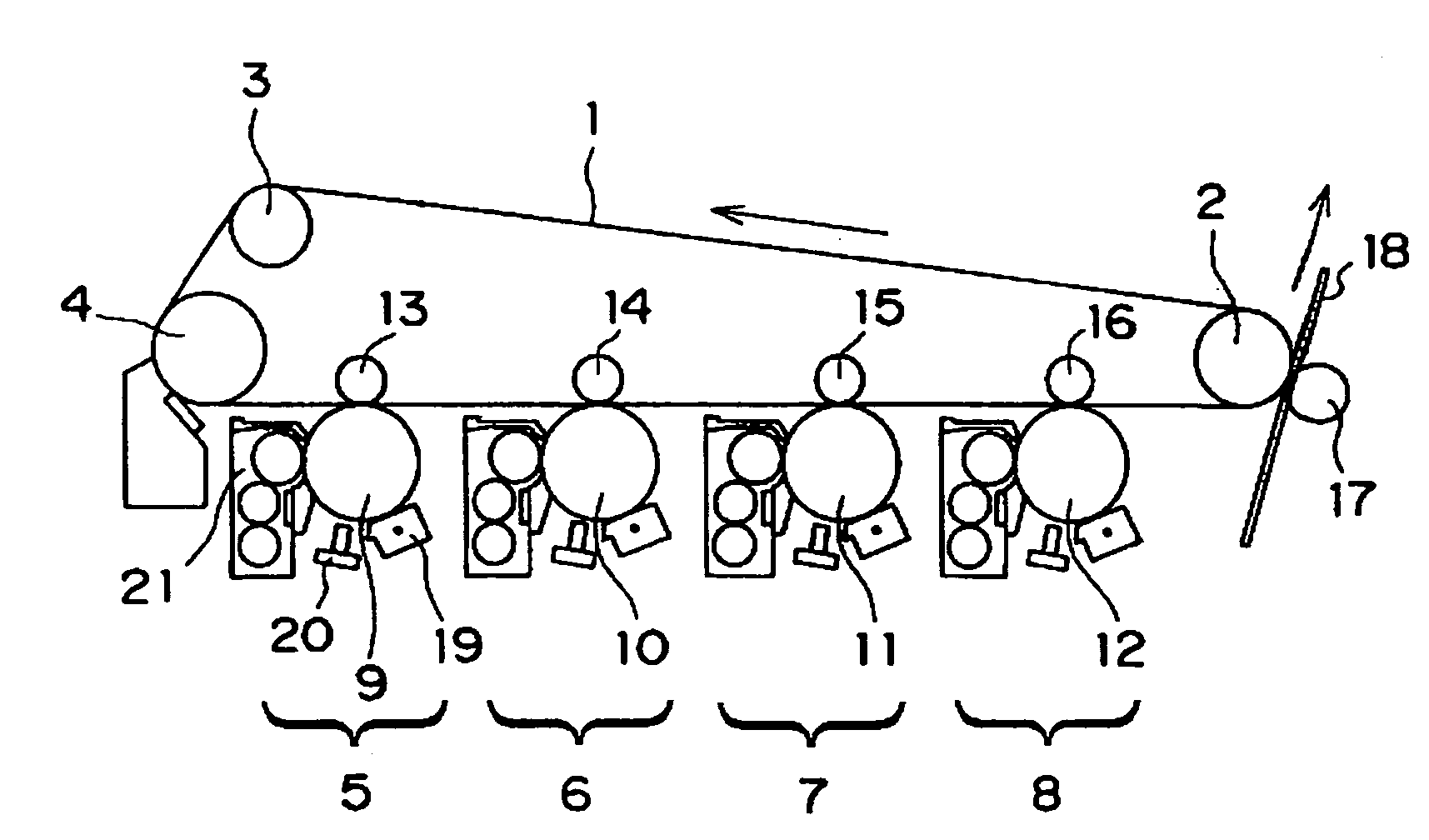 Transfer belt and full color image-forming apparatus equipped therewith