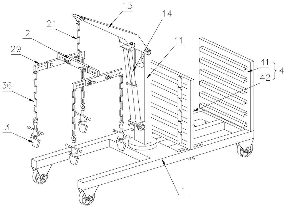 Cable trench cover plate dismounting device