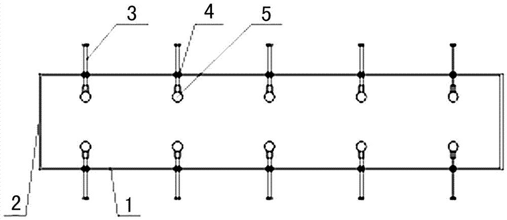 A steel bar measuring and positioning device and its construction method