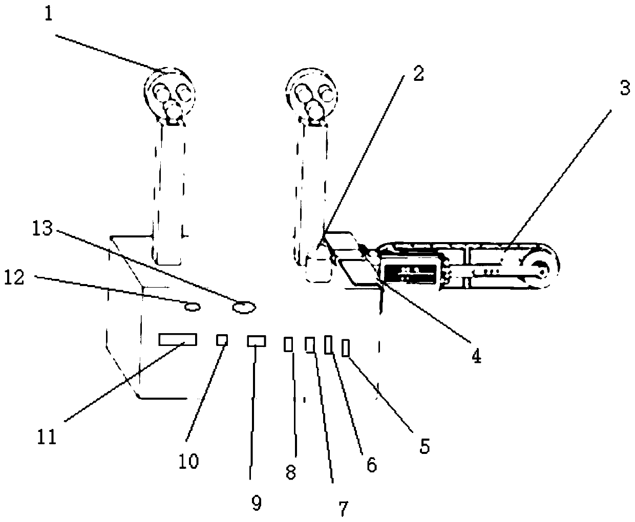 High-voltage transmission line inspection robot intelligent charging device and control method