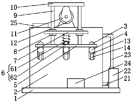 High-efficiency bean sprout washing device