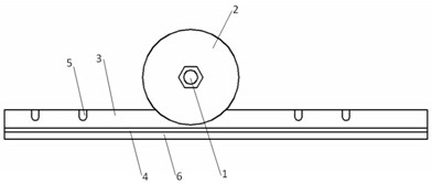 Combined groove structure for processing wiredrawing batten