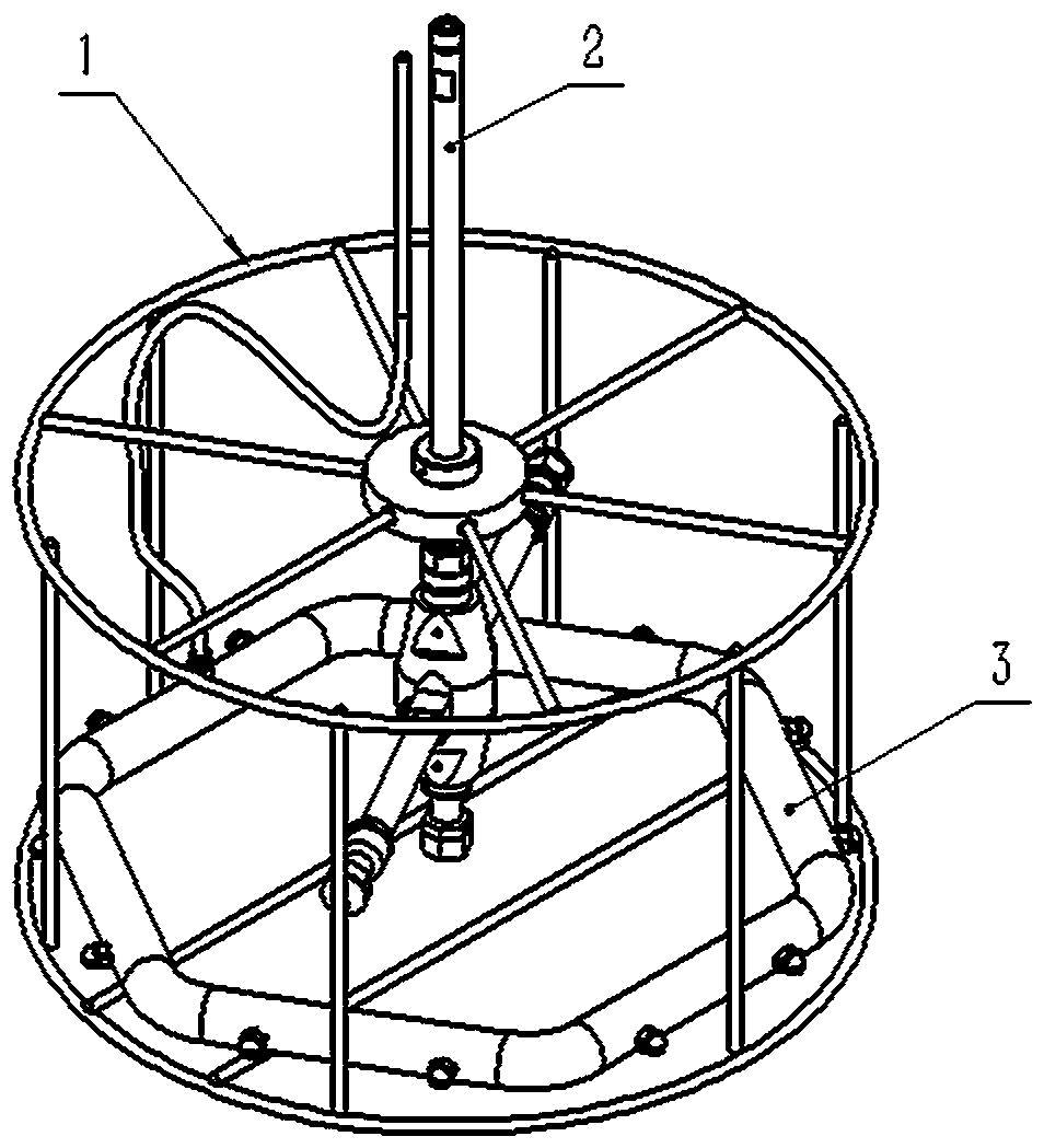 Bridge type water filtering pipe cleaning device