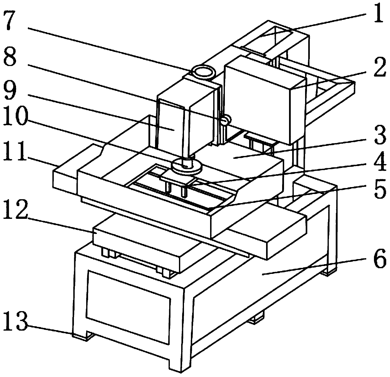 Edge grinding device of building curtain wall glass