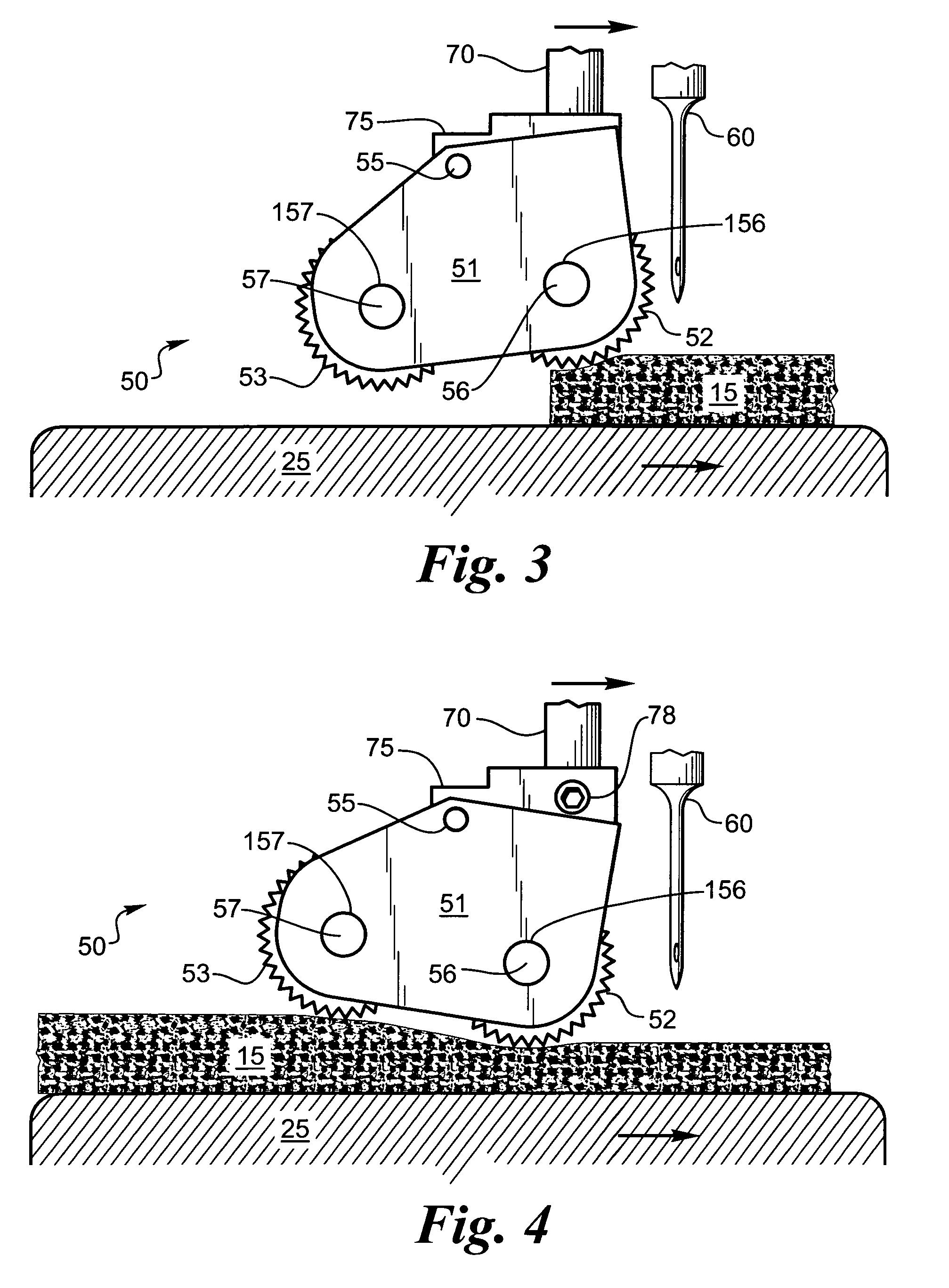 Pivoting feed roller