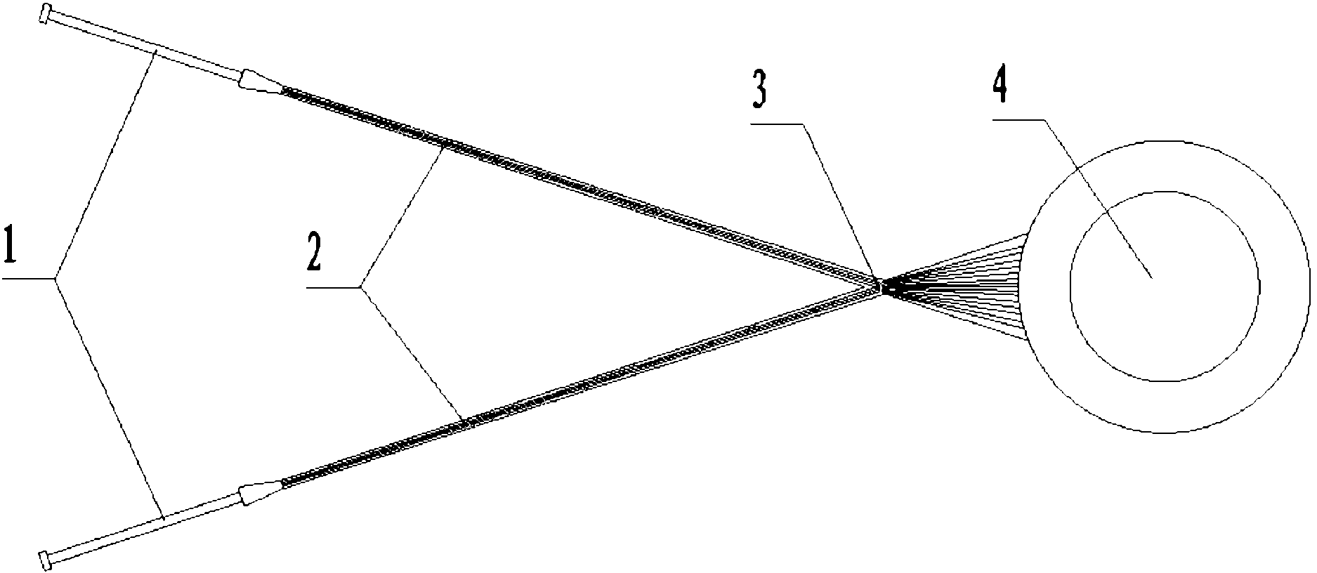 Charged water washing dual-water column masing washing method and device