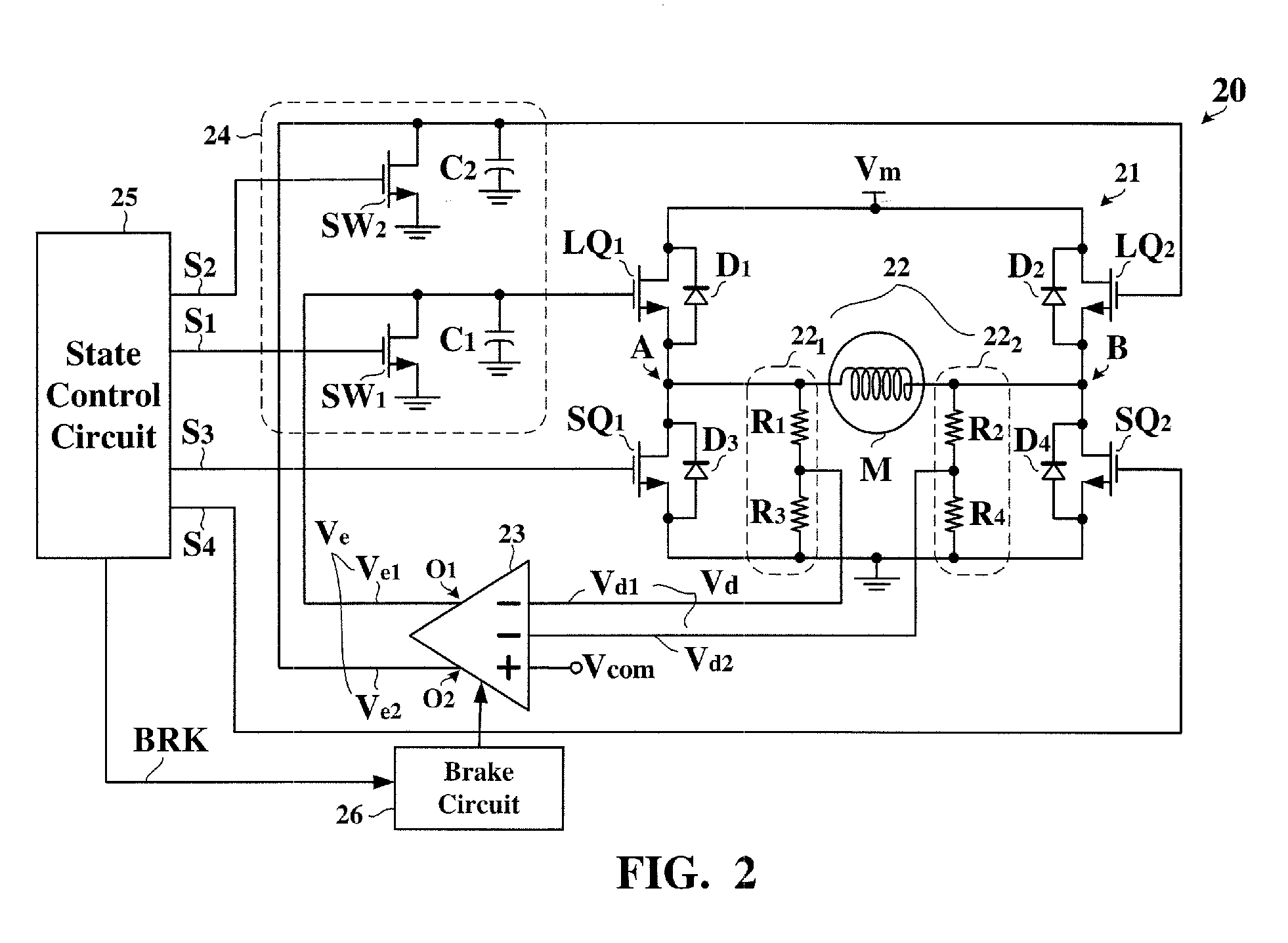 Motor control circuit for supplying a controllable driving voltage