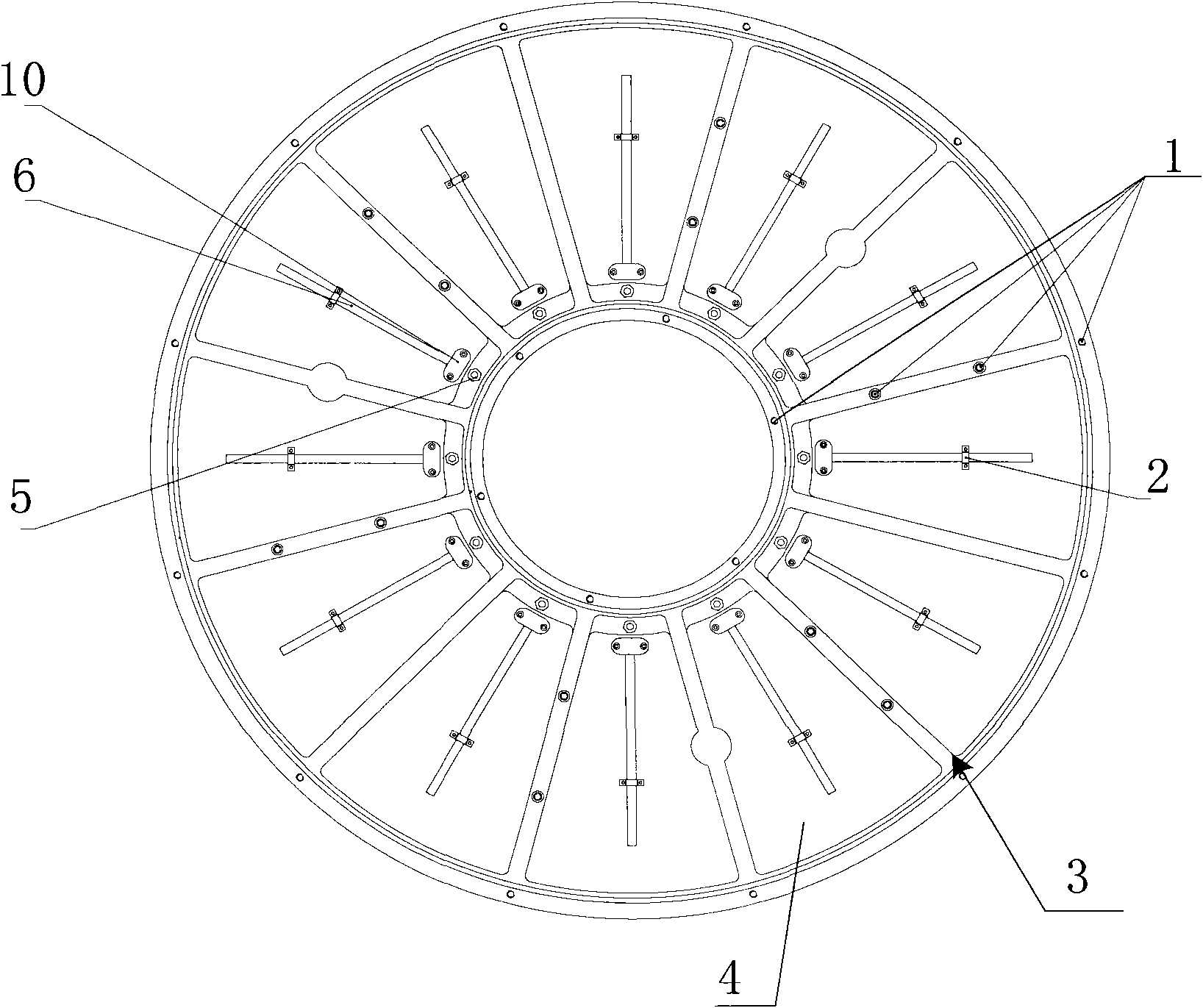 Lower polishing disk of polishing machine