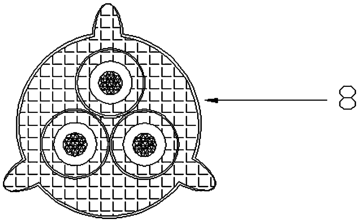 Special-shaped isolation type high-temperature-resistant fireproof cable