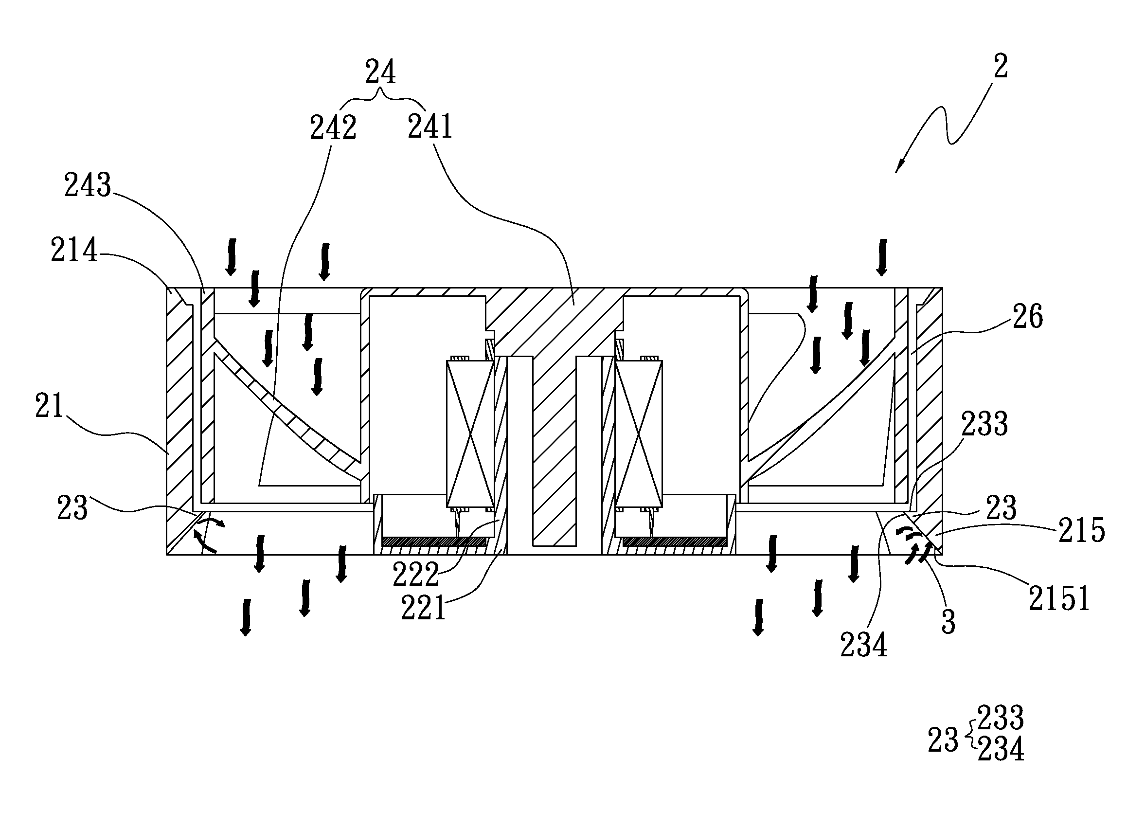 Anti-relief fan frame body structure