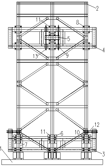 Multi-dimensional multi-mode ground shock test device of building curtain wall