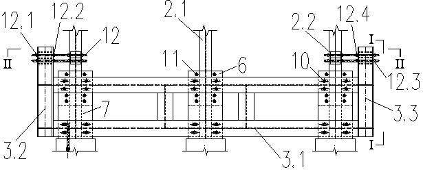 Multi-dimensional multi-mode ground shock test device of building curtain wall